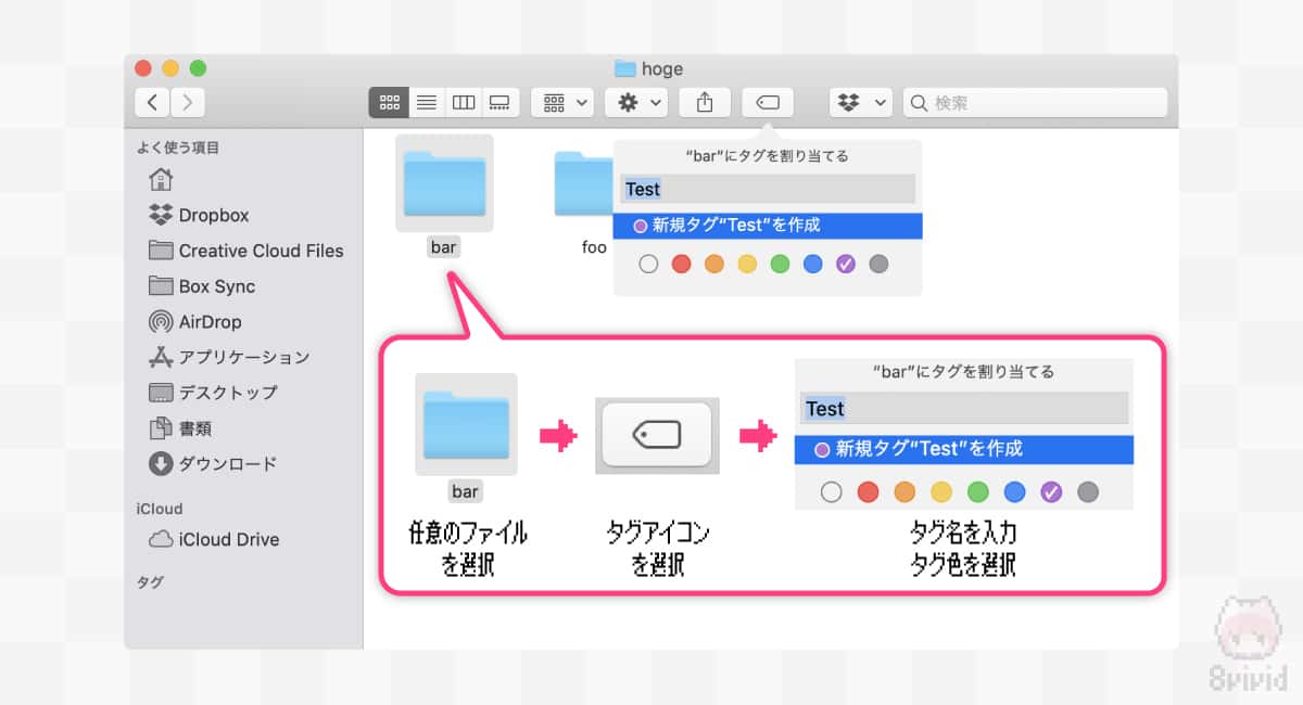 タグを使ったファイル管理 フォルダー整理術 For Mac 8vivid